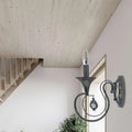 Vintage E14 Black Crystal Candle Wall Lights Metal Fixture, Perfect for All Spaces_Application image