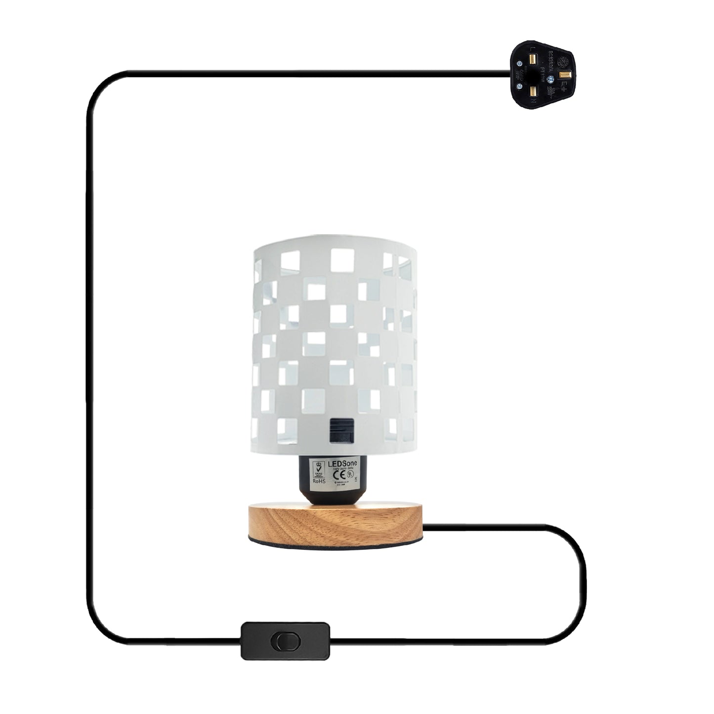 Bedside Table Lamp Wood