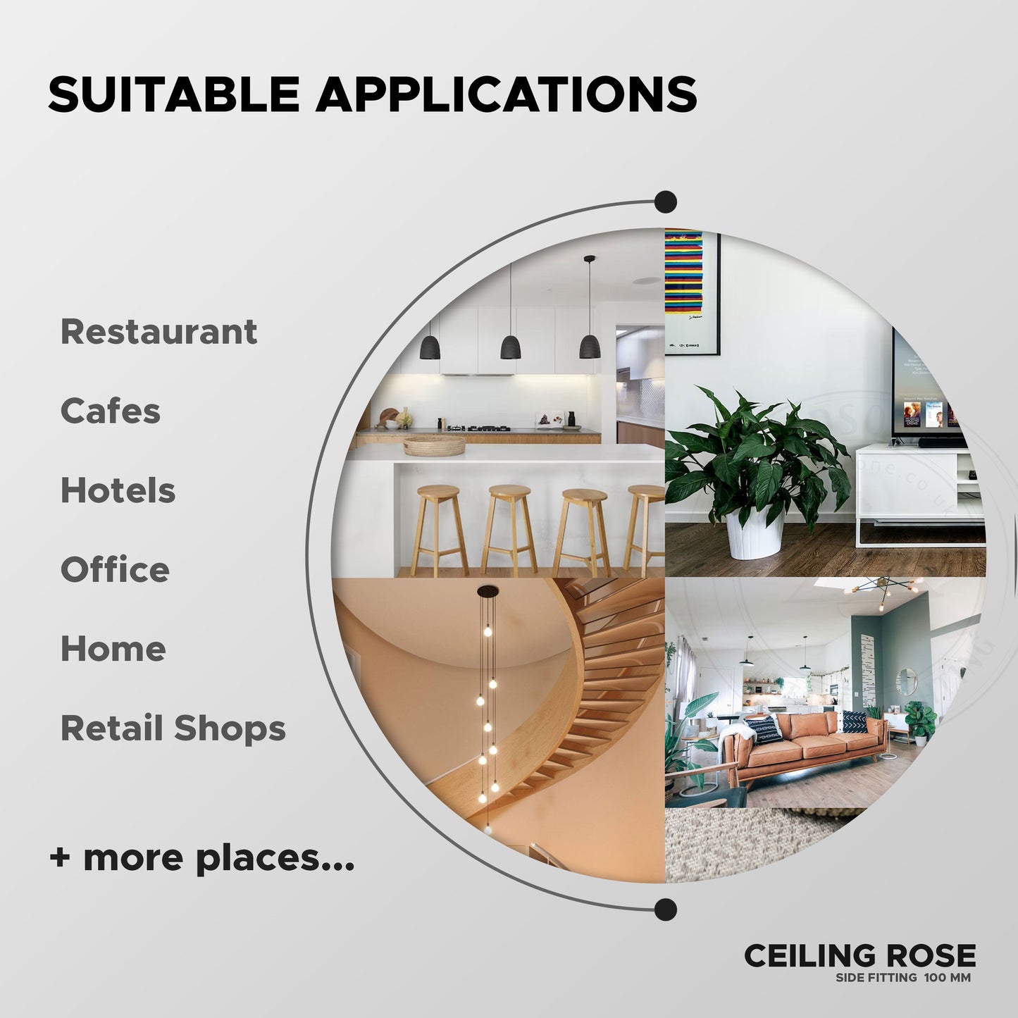 Green Industrial Ceiling Rose