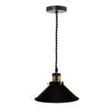 Vintage E27 Single Way Metal Cone Lampshade Twisted Pendant Light~3838 - Vintagelite