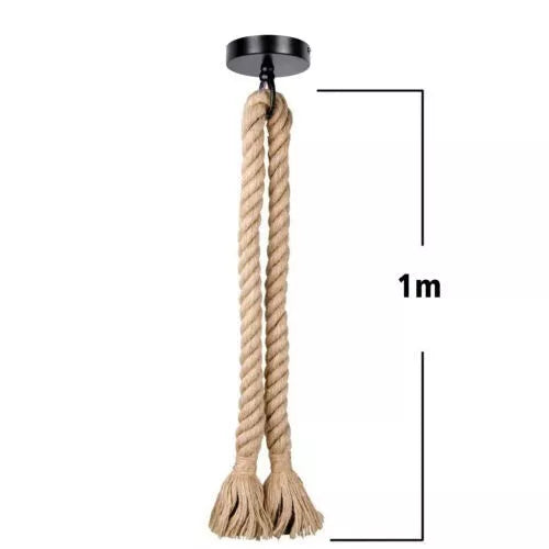 2 Head Rope Spider Light Gold Rope Ceiling Light DIY Rope Pendant Lighting~4217
