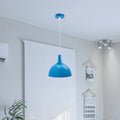 Cyan Blue Vintage Pendant Light ~3926