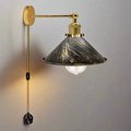 Vintage Metal Retro Modern Plug In Wall Sconce Light Fitting ~3951