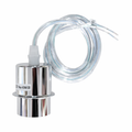 Chrome E27 Lamp Holder 1m Three Core Clear Cable Set Iron Ring Collar Pendant ~4040