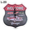 Metal Shield Wall Clock 11.5" Handmade Antique Vintage Retro Garage Man Cave ~4041