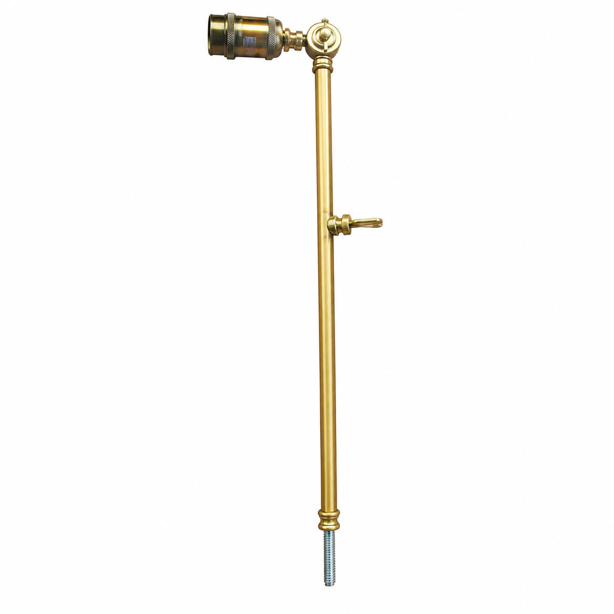Adjustable Lamp Stem Assembly with Knuckle Joint – Sand Gold ~4067
