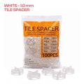 100 Pack Reusable Tile Spacers for Floor & Wall Tiling~4072