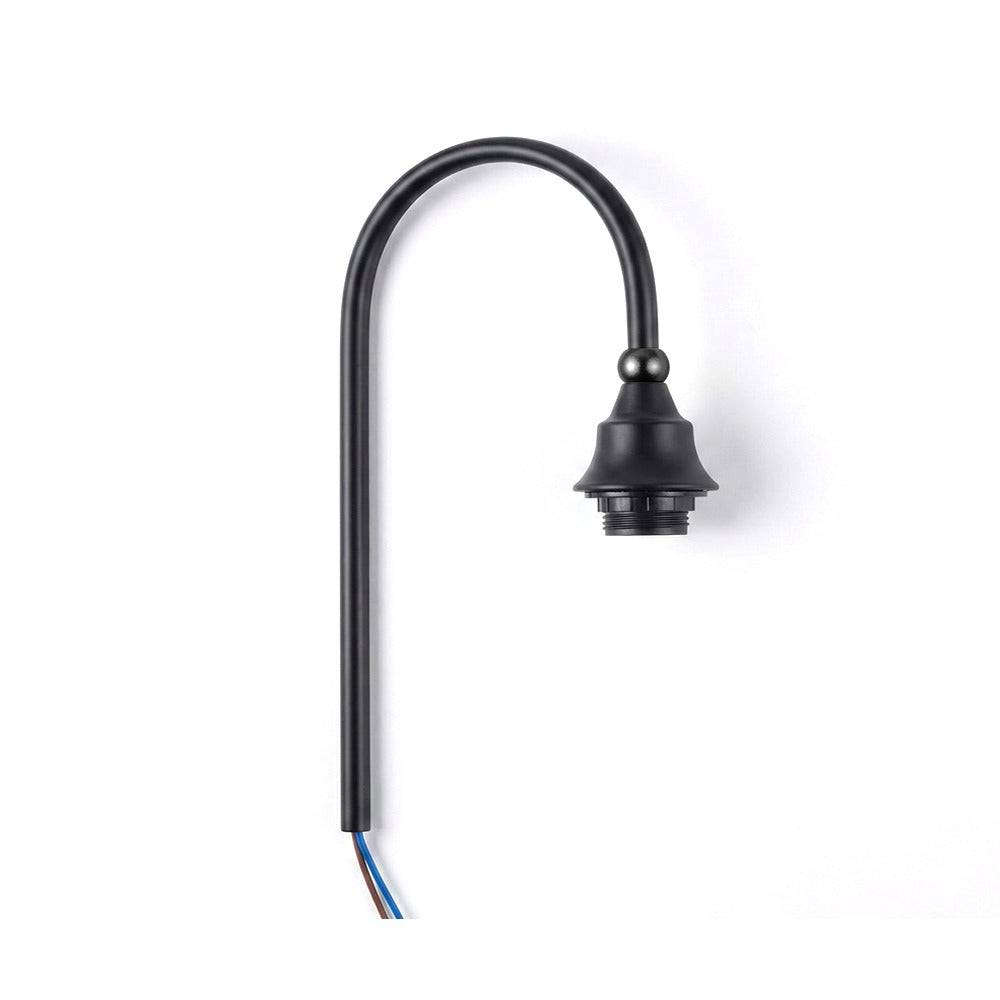 Industrial Gooseneck Lamp Holder with Arm Black E27~4078