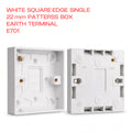 White Pattress Box 1 or 2 Gang Surface Mount Back Box~4070