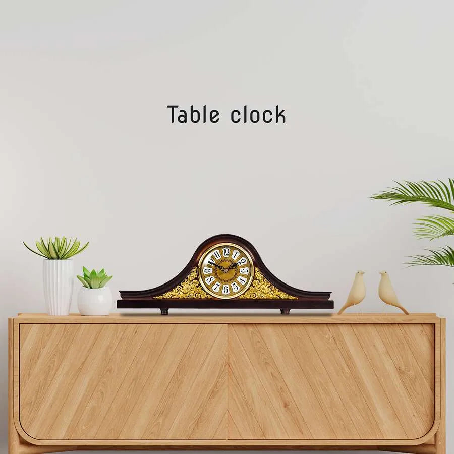 Napoleon Leather Mantel Silent Clock-Application image