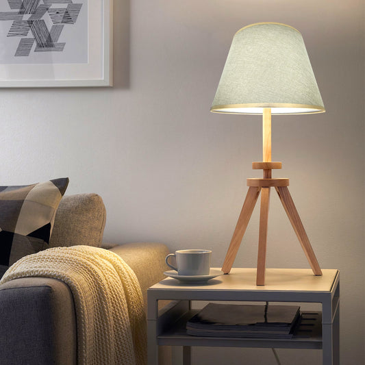 Bedside Tables with Light Desk Lamps and Linen Accents - Application 1