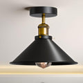 Cone Semi Flush Ceiling Light 22cm E27 with Bulb ~4110