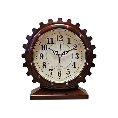 Vintage Table Clock Home Decor Mute Silent Home Crafts Desktop Clock - Style 2
