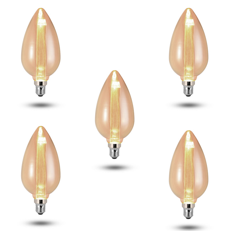 3w warm white e27 led bulb 5pack