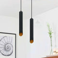 Lucid Ruben Ceiling Pendant long tube Black & Gold Inner Light-Application image