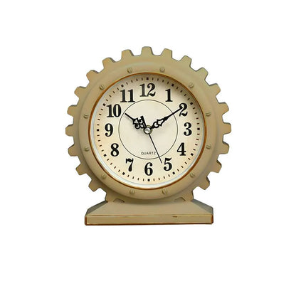 Vintage Table Clock Home Decor Mute Silent Home Crafts Desktop Clock - Style 1