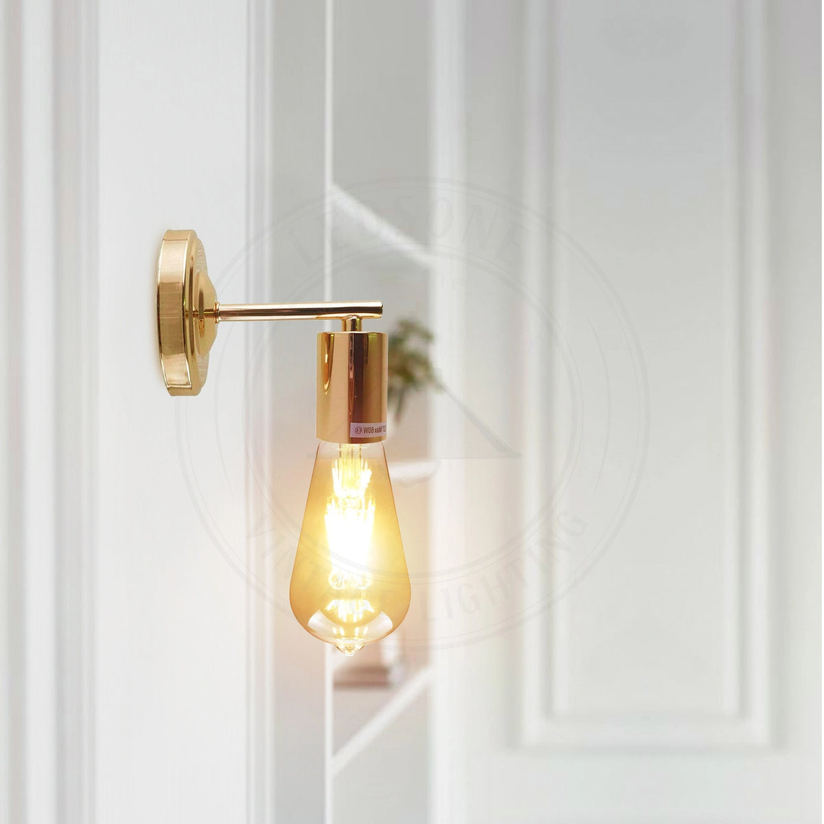 Vintage Charm-French Gold Retro Metal Wall Sconce with E27 Lamp Holder ~1968