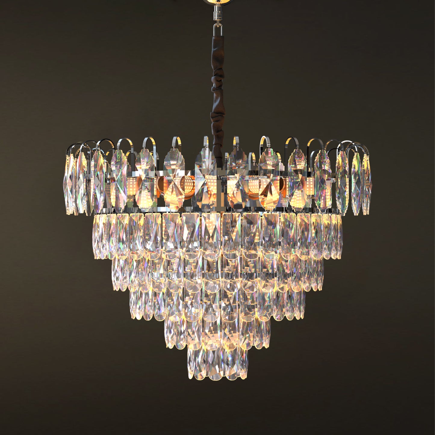 Modern Crystal Ceiling Chandeliers with Crystal Hanging Lamp ~3547
