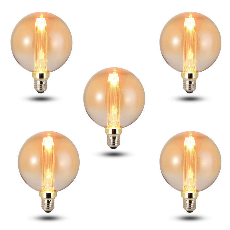 5pack for 3w e27 warm white led light bulb