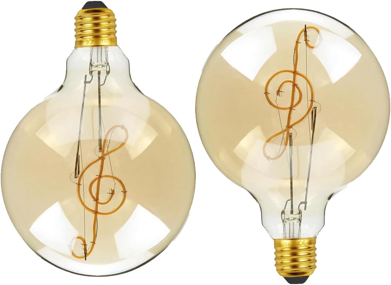 Edison LED Soft Light G125 E27 4W Music Filament Glass Retro Warm White~2978