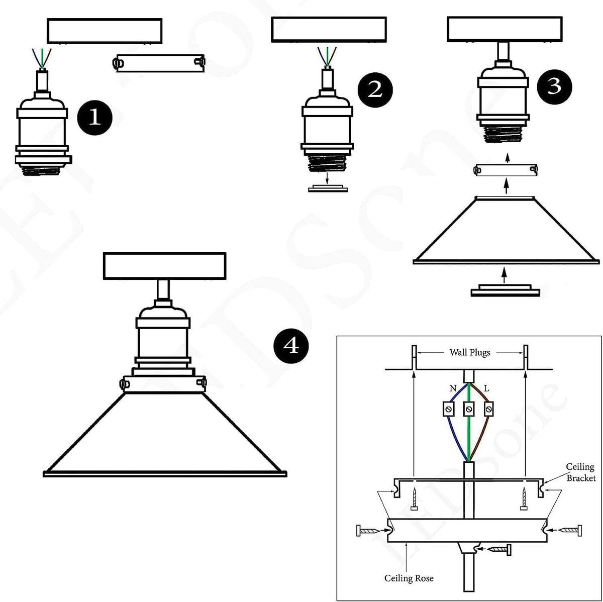 semi flush ceiling fixture