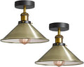 2 Pack 22cm Cone Ceiling Light E27 Semi Flush ~4106