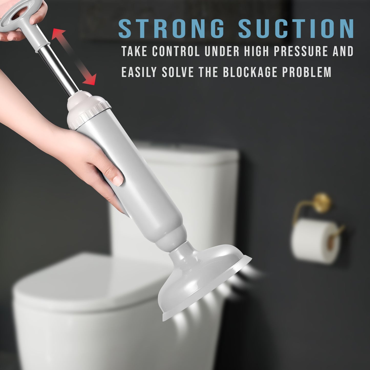Vacuum Pipeline Design Plunger Toilet Quickly Unblocker Rubber ~3622