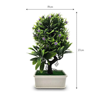 Artificial Plants Bonsai Small Tree Pot Fake Flower -Size image