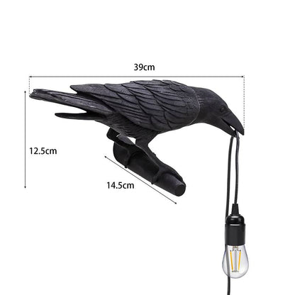 Wall Light Crow Bird