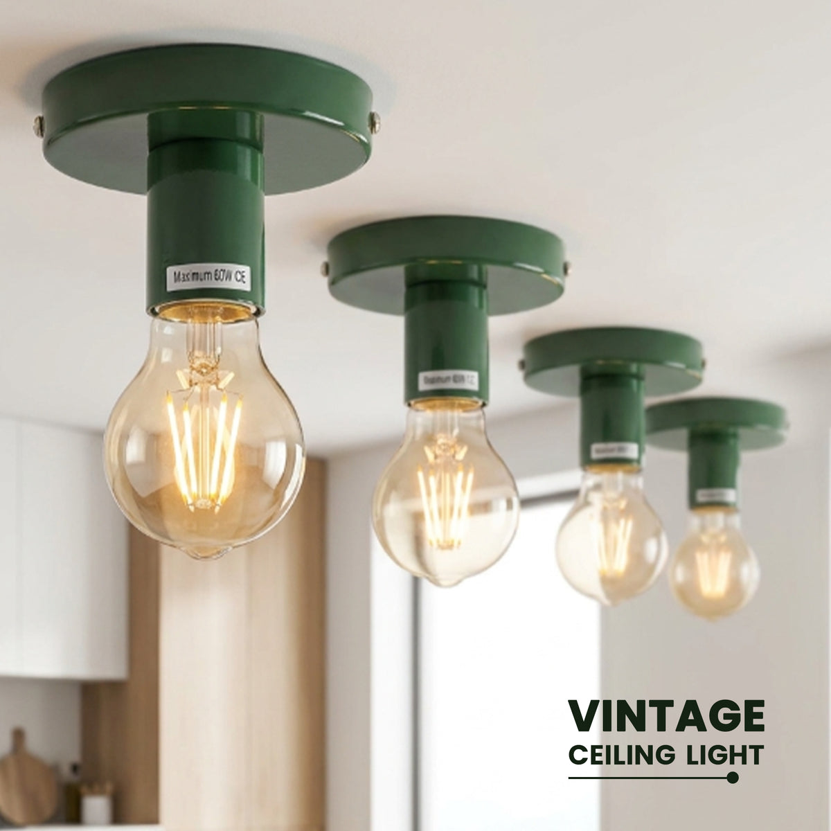 Vintage Flush Mount Ceiling Lighting~1961