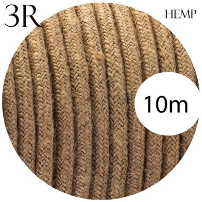 3 Core Hemp Round Braided Fabric Electric Cable 0.75mm~1110