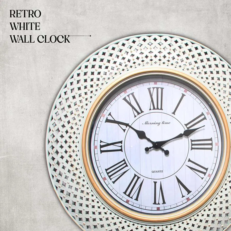 Retro White Wall Clock