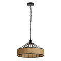 Hemp Rope Pendant Light With Black Chain ~4227