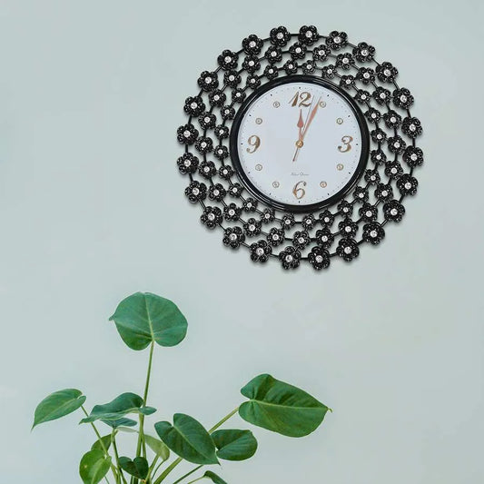 Decorative Handcrafted Flower Artwork Wall Clocks 