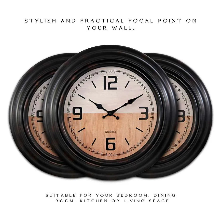 Wall Clock For Bedroom, Dining Room, Kitchen or Living Space