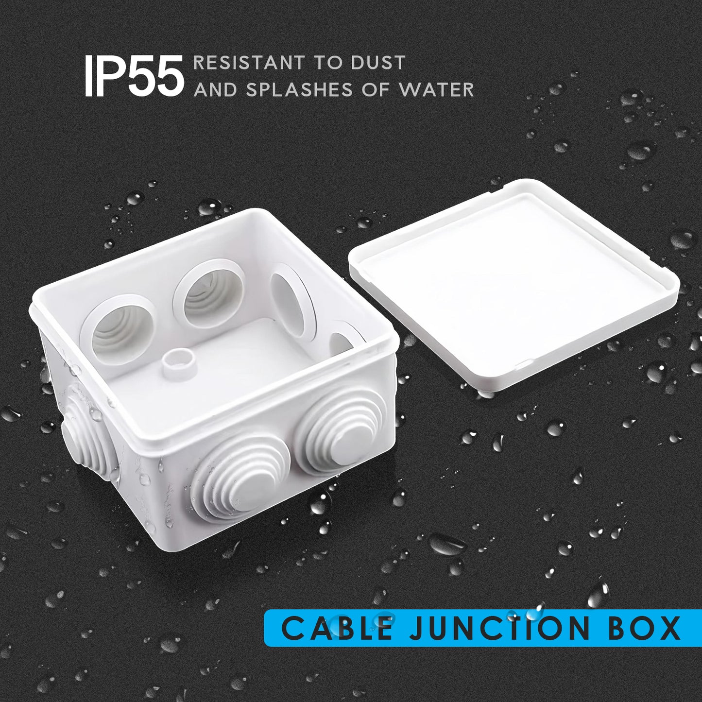 Waterproof Junction Box Surface Mounted Weatherproof Cable Connector~3382