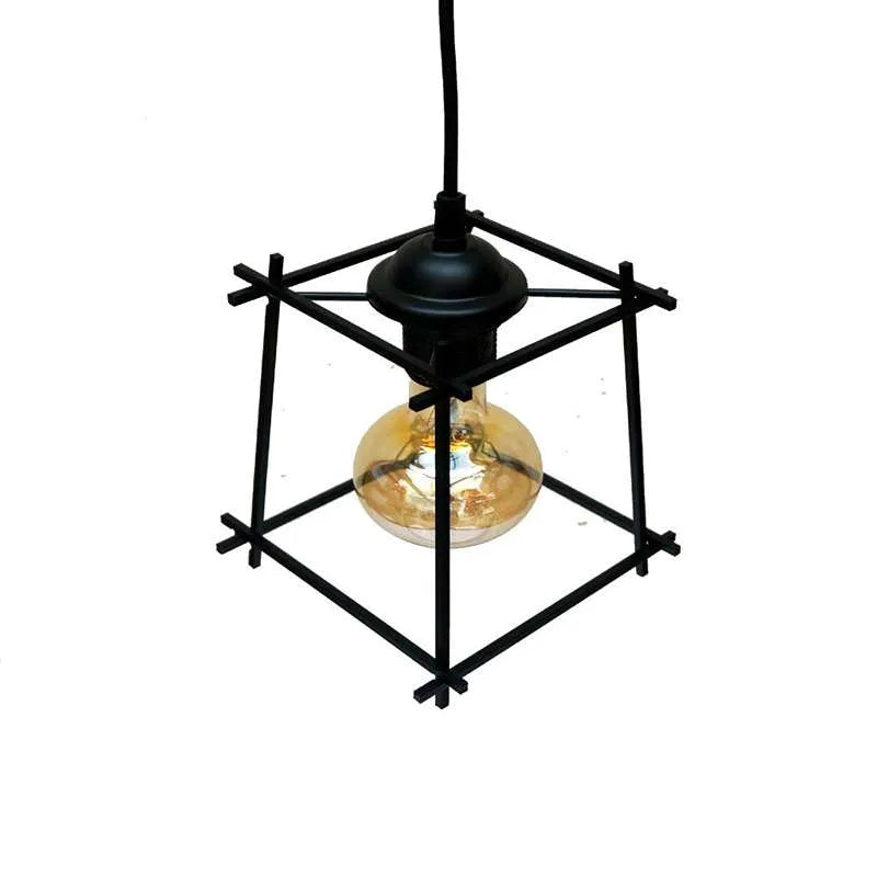  Geometric Style Metal Cage Lampshade Ceiling Pendant Light