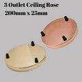 Vintage Ceiling Rose 3 Hole Metal Ceiling Rose~3919 - Vintagelite
