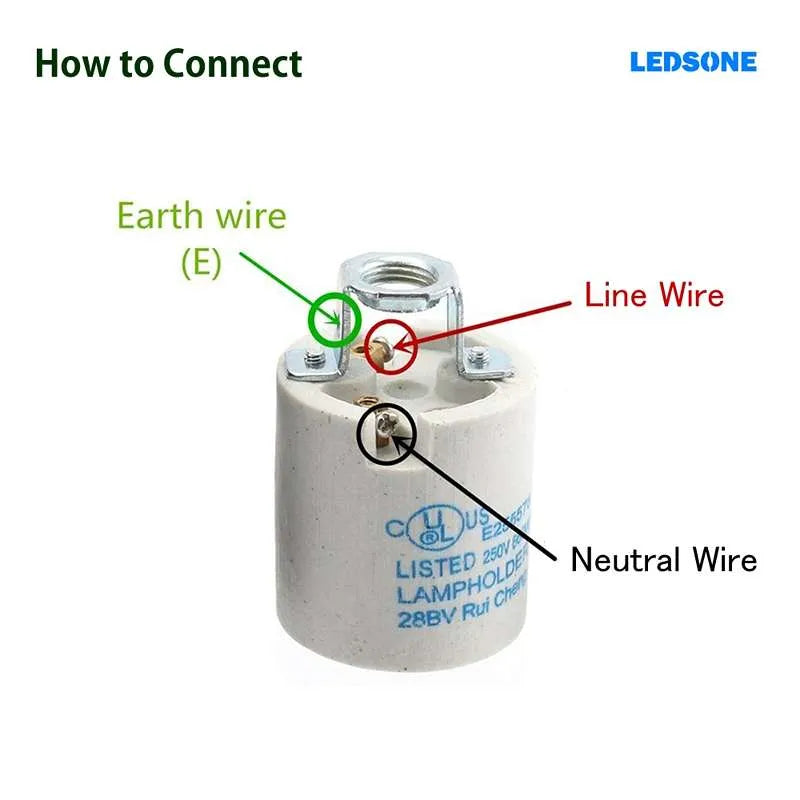 Vintage Antique Retro Metal Bulb Socket Lamp Holder~3263