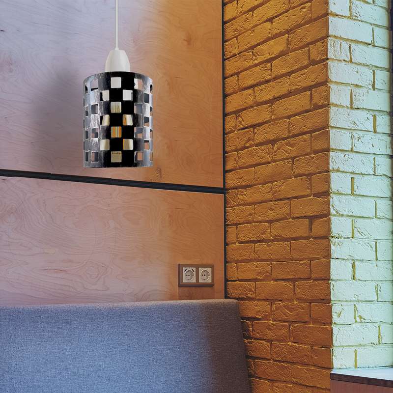 Vintagelite Drum Shape Lampshade Industrial Pendant Light