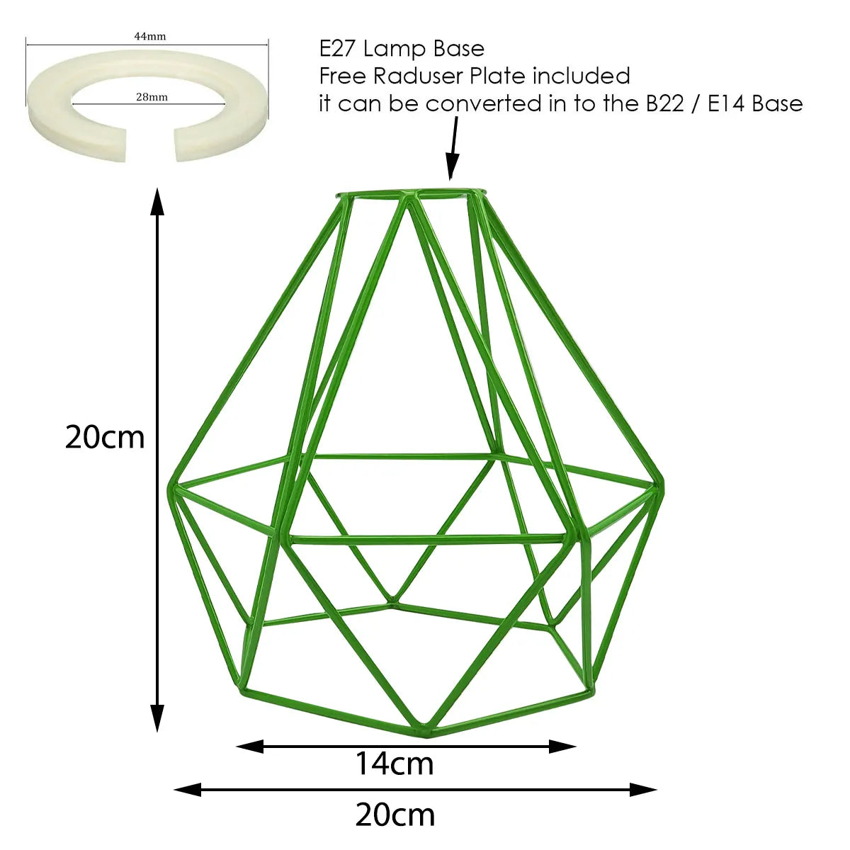 Easy fit Green Diamond Wire Cage With free Reducer plate ~3057