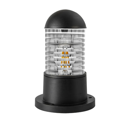 Modern Garden Gate Light with Glass Shade, Ceramic E27 Lamp Holder, and Stylish Lampshade 