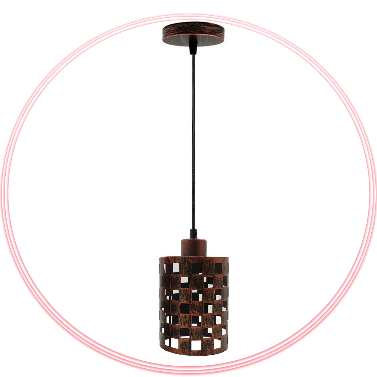 2PACK Pendant Barrel Cage Retro Shade Ceiling Pendant Light