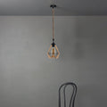 Industrial Retro Loft Vibe Hemp Rope crystal Ceiling Light-Application image