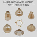 amber glass lamp shade