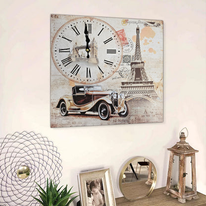 Wall Painting with Clock