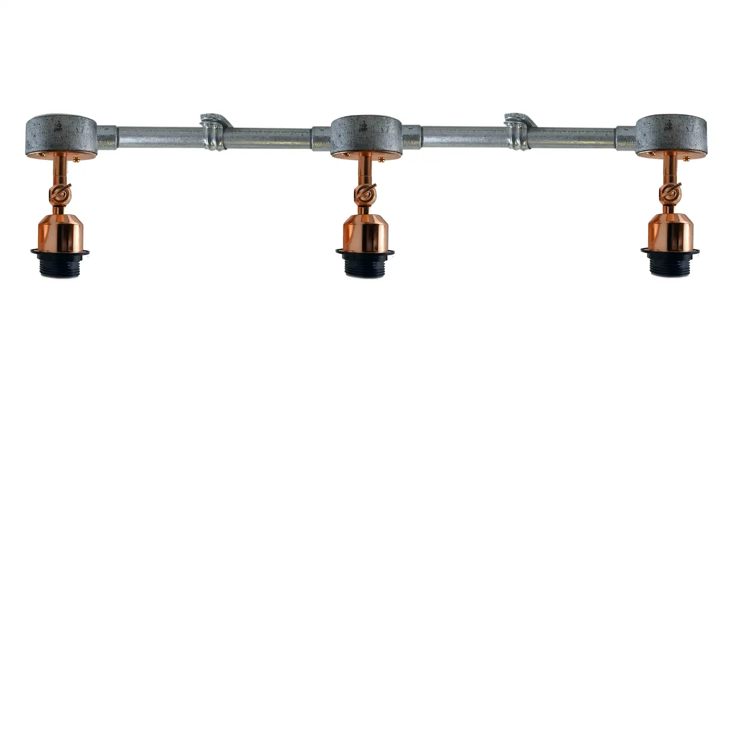 3 Arm Ceiling Lights-Adjustable Metal Water Pipe Design ~2538 - Vintagelite
