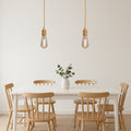 Vintage French Gold Metal E27 Lamp Holder Pendant Light 2m~2713 - Vintagelite