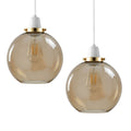 2Pack Glass Lamp Shade E27 Easy Fit Ceiling Pendant Light Shade~4112
