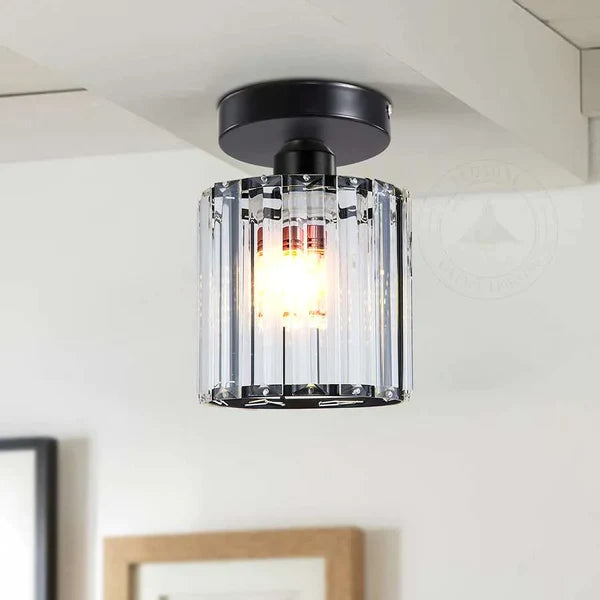 Square glass light online fixture